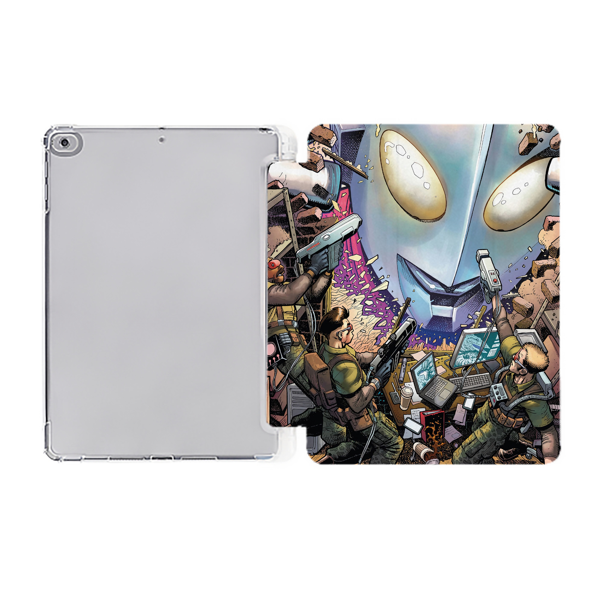（画像用） ウルトラマン Ultraman IPad ケース ペン収納付き 三つ折りスタンド PUレザー×シリコン 対応機種9.5/10.5/10.9インチ